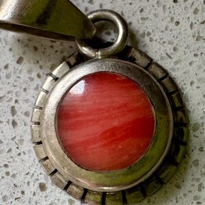 Artisan Made Coral Silver Pendant